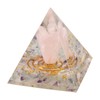Nupuyai Fluorite Crystal Pyramid with Rose Quartz Guardian Angel, Spiritual