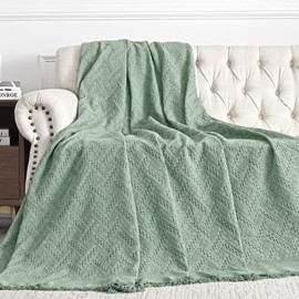 MEETSKY Small Couch Cover Sofa Covers Sage Green Couch Protector Slipcovers for Reclining Chair Sofa Slipcovers Couch Covers for Dogs Geometrical Woven Jacquard Fabric(71"x 91", Medium, Sage)