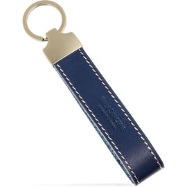 BLUE SINCERE IKH2 Key Chain, Genuine Leather, Italian Leather, Men's, Strap Type, Keyring, Key Charm, Key Clip, dark navy