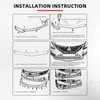 DEERMOTO Universal Front Lip for Car,4 PCS Kit Front Bumper