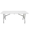 Elama 6 Foot Folding Table in White Plastic, Folding Table,