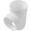 4" Inch Pack of 2 Plastic White 3 Way T