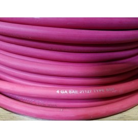 ACDC 4 AWG SGX RED AUTOMOTIVE WIRE - HIGH TEMP - MADE IN USA - 10 FEET