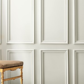 TriMold Peel and Stick Chair Rail Molding, Self-Adhesive Wall Trim for Home Decoration & Wall Protection, 3m x 6cm