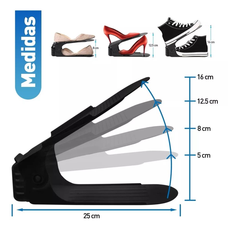Bluelander Zapatera Rack Shoe Organizador De Zapatos Ligero 20 Piezas