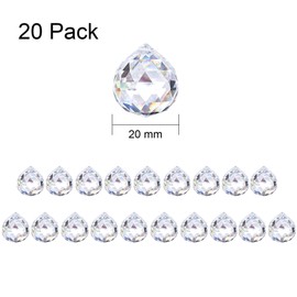 20 x 20 mm crystal glass balls, rainbow crystal balls, jewellery, hanging pendant for prism decoration, crystal glass prism, colourful crystal rainbow, crystals for hanging