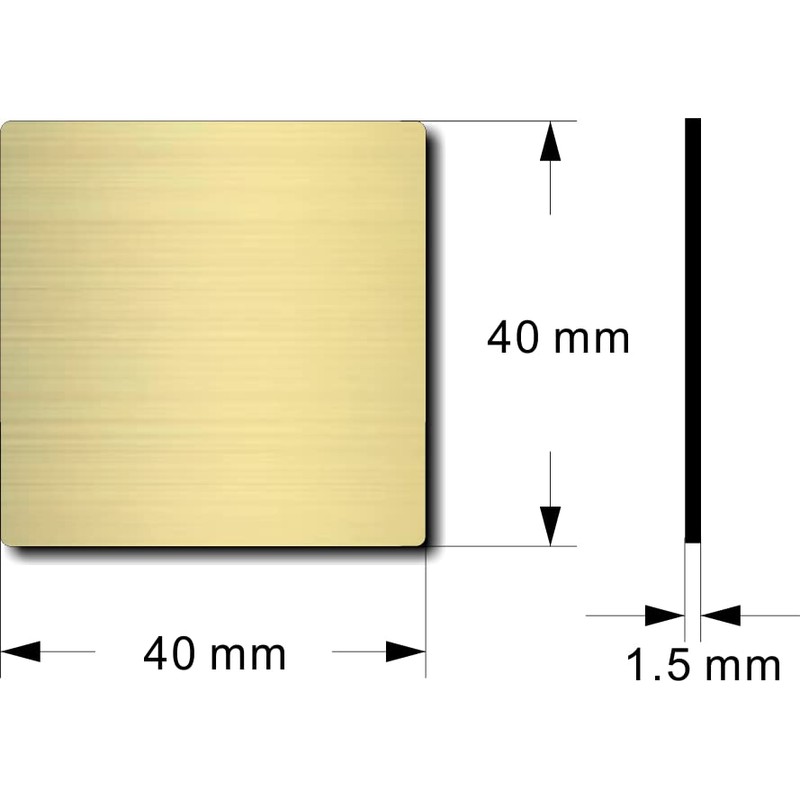 Push Push PULL Door Plate Hairline Gold Metal Tone Acrylic