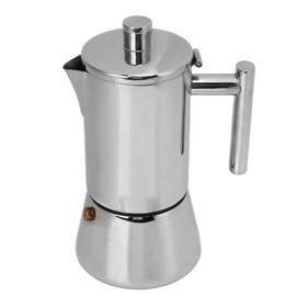 Dilwe Classic Stovetop Coffee Maker, Stainless Steel Coffee Maker Coffee Pot for Classic Italian Coffee, Coffee Cooker for Home and Camping, Easy to Operate (500ml)