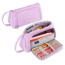 iSuperb Big Capacity Pencil Case Corduroy Large Pencil Pouch Portable Pen Bag Zipper Organizer Makeup Cosmetic Bags for Women Office