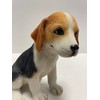 4.25 Inch Beagle Puppy Sitting Decorative Figurine, Brown and White