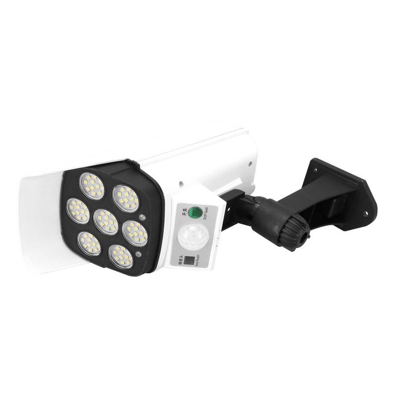 Solar LED Wall Light Simulated Camera Induction Lamp Remote Control
