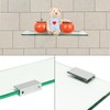 WANXIANG Glass Shelf Brackets Wall-Mounted Glass Shelf Holder Polished Chrome