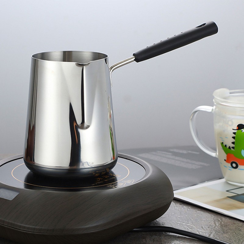 Coffee Milk Frothing Pitcher Cup 304 Stainless Steel Long Handle