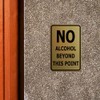 Signs ByLITA Portrait Round no Alcohol Beyond This Point Sign