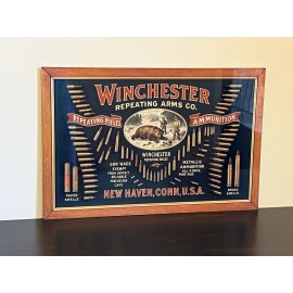 Hi Gloss! Winchester Rifles Ammunition Vintage Style Metal Sign 18x12 Bracket