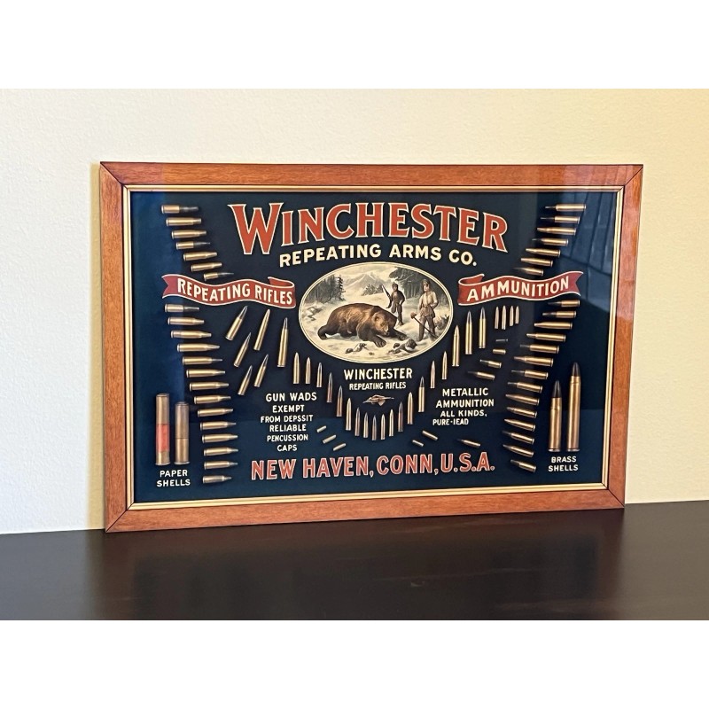 Hi Gloss! Winchester Rifles Ammunition Vintage Style Metal Sign 18x12