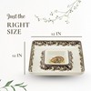 Spode Woodland 12" Square Chip and Dip - Turkey Centerpiece