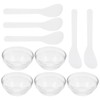 Beaupretty Small Glass Facial Mask Bowls Set 5Pcs Esthetician Mixing