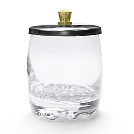 Crystal Disinfection Glass Cup Acrylic Liquid Powder Dappen Dish with Stainless Steel Metal Lid Glassware Tool For Nail Art,HJ-NAPB028