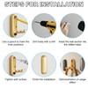 4pcs Foldable Wall Hooks for Hanging - Zinc Alloy Multi