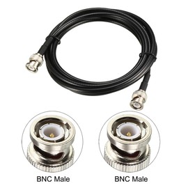 uxcell RG58 Coaxial Cable with BNC Male to BNC Male Connectors 50 Ohm 6.6 ft 2pcs