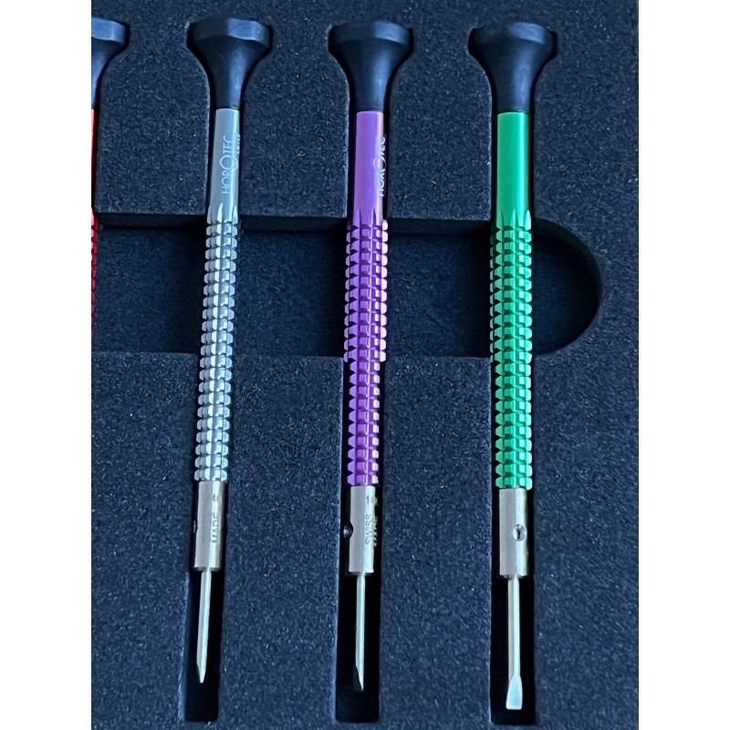 Horotec MSA 01.020-B Set of 5 Screwdrivers with Ball Bearings,