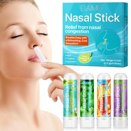Nasal Inhaler Pack of 4 - Nasal Stick - Nasal Inhaler Stick - Nose Inhaler for Blocked Nose - Relieve Nasal Congestion and Breathe Smoothly, for Adults & Children Over 12 Years