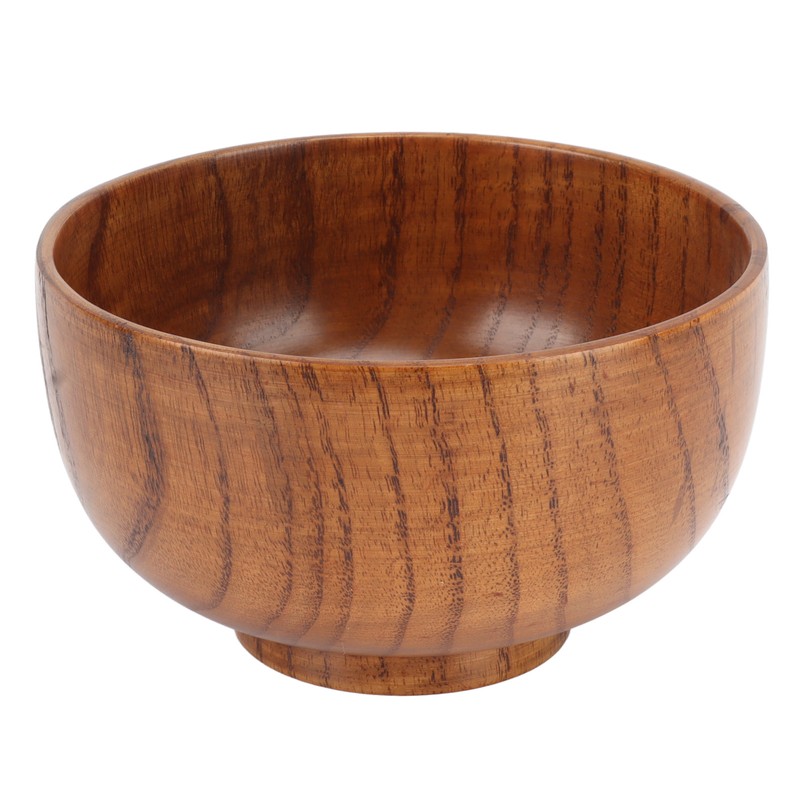 Wood Soup Bowl Unique Texture Exquisite Smoothly Round Wooden Bowl