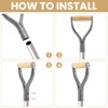 Shovel D Grip Handle, 32mm Inner Diameter Metal Shovel Replacement