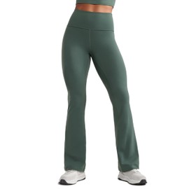 CRZ YOGA Womens Butterluxe High Waist Flare Pants 32 Inches - Yoga Bootcut Wide Leg with Pocket Lounge Dark Forest Green X-Small