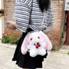 Harugio Shoulder Bag, Pochette, Plush Rabbit Bag, Women's Bag, Coin