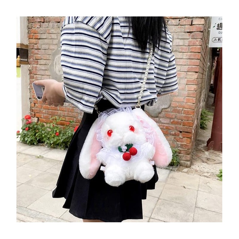 Harugio Shoulder Bag, Pochette, Plush Rabbit Bag, Women's Bag, Coin