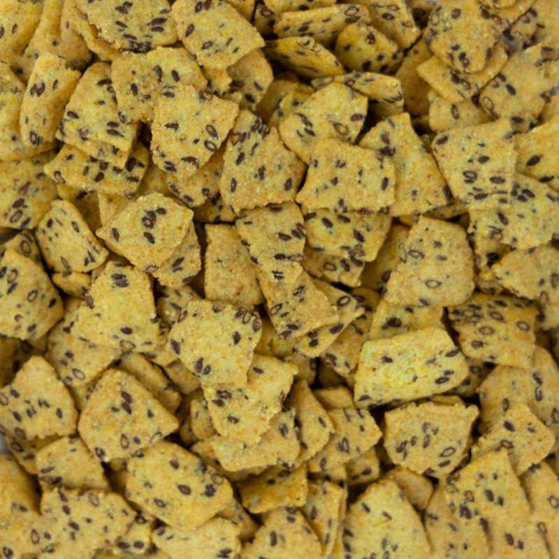 Corn Chips with Flax Seed, Healthy Snacks, Bulk Size (1