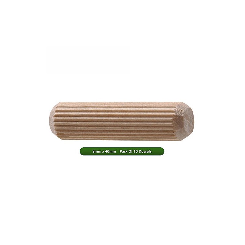 Fort Fasteners Wooden Dowel 8mm x 40mm Pack of 10
