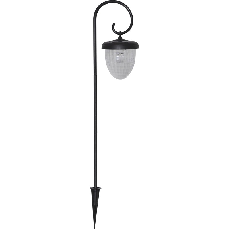 Bellota-1 LED Solar Pole Hanging Lantern Warm White LED Black