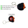 6 Pieces 1m/3ft Mini Keychain Portable Retractable Steel Tape Metric/Inch