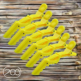 Moneyful Dyeing Gown Dyeing Brush Colorful Crocodile Teeth Beauty Salon Clamp Pin 6P Set 36 Yellow / 머니풀 염색용가운 염색브러시 컬러풀 악어이빨 미용실 집게핀 6P세트 36개 옐로우
