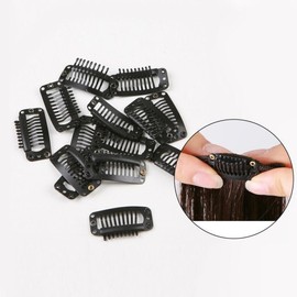 Hair clip, snap clip, 9-prong clip, hair extensions, fine hair, wig materials, snap clip / 헤어클립 똑딱이클립 9발클립 붙임머리 고운머리 가발재료 똑딱이클립