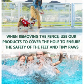 Alibazon 20 pcs 1 Inch Pool Fence Hole Cover Deck Patio Safety Ground Caps Fit Standard 1" Diameter Holes (Beige)