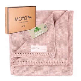 MOYO Baby Blanket Wild Rose Blossom I 75 x 100 cm I Breathable Cuddly Blanket Made of 100% GOTS Organic Cotton I Soft Baby Duvet for Boys and Girls I Cotton Blanket Birth