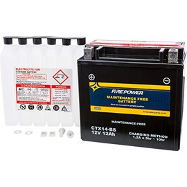 Fire Power Maintenance Free Battery CTX14-BS Compatible With Honda TRX350TM Rancher 2000-2006
