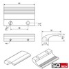 SOTECH Balkontürgriff SEJA Aluminium 82 x 52 x 20 mm
