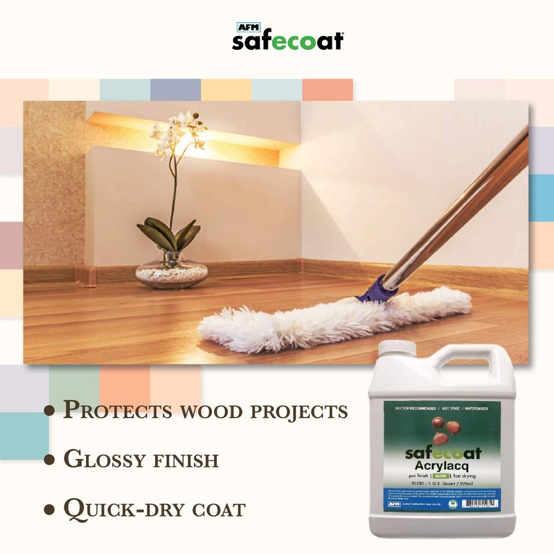 AFM Safecoat Acrylacq Gloss, Clear Coat Polyurethane Sealer, Wood Sealer