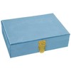 DRW Rectangular Velvet Jewellery Box Blue 28 x 20 x