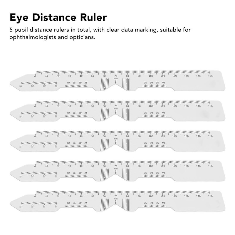 5pcs Ophthalmic PD Ruler Clear Data Marking Smoothing Edges Pupillary