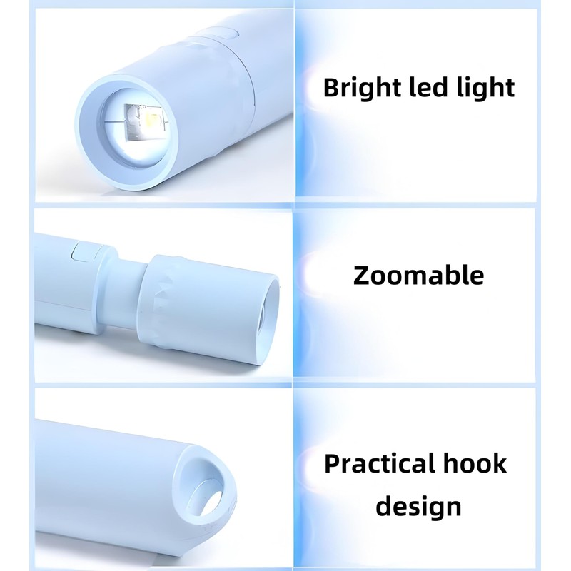Darlur 5Pack Mini Small LED Flashlights，USB C Rechargeable Flash Lights，Ultralight