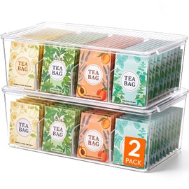 Lifewit 2 Paquetes Organizador de Te 8 Compartimentos Caja para T                                                                                     