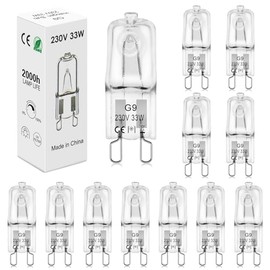 BROTOU BROTOU G9 Halogen Bulbs, 230V 500LM 2800K Warm White Capsule Bulbs, Dimmable (33W- 12 Pack)