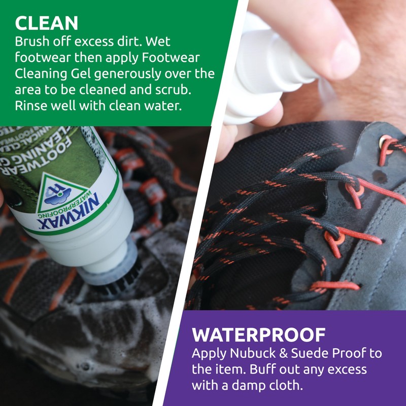 Nikwax Nubuck & Suede Footwear Clean/59704-00000-00 Double Pack