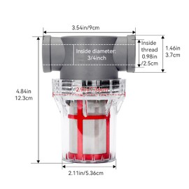 YMYP 3/4'' Female NPT in-Line Strainer - Garden Hose Filter for High Pressure Washer, Sediment Filter with 200 Mesh Stainless Steel Screen (3/4'' 200 Mesh)